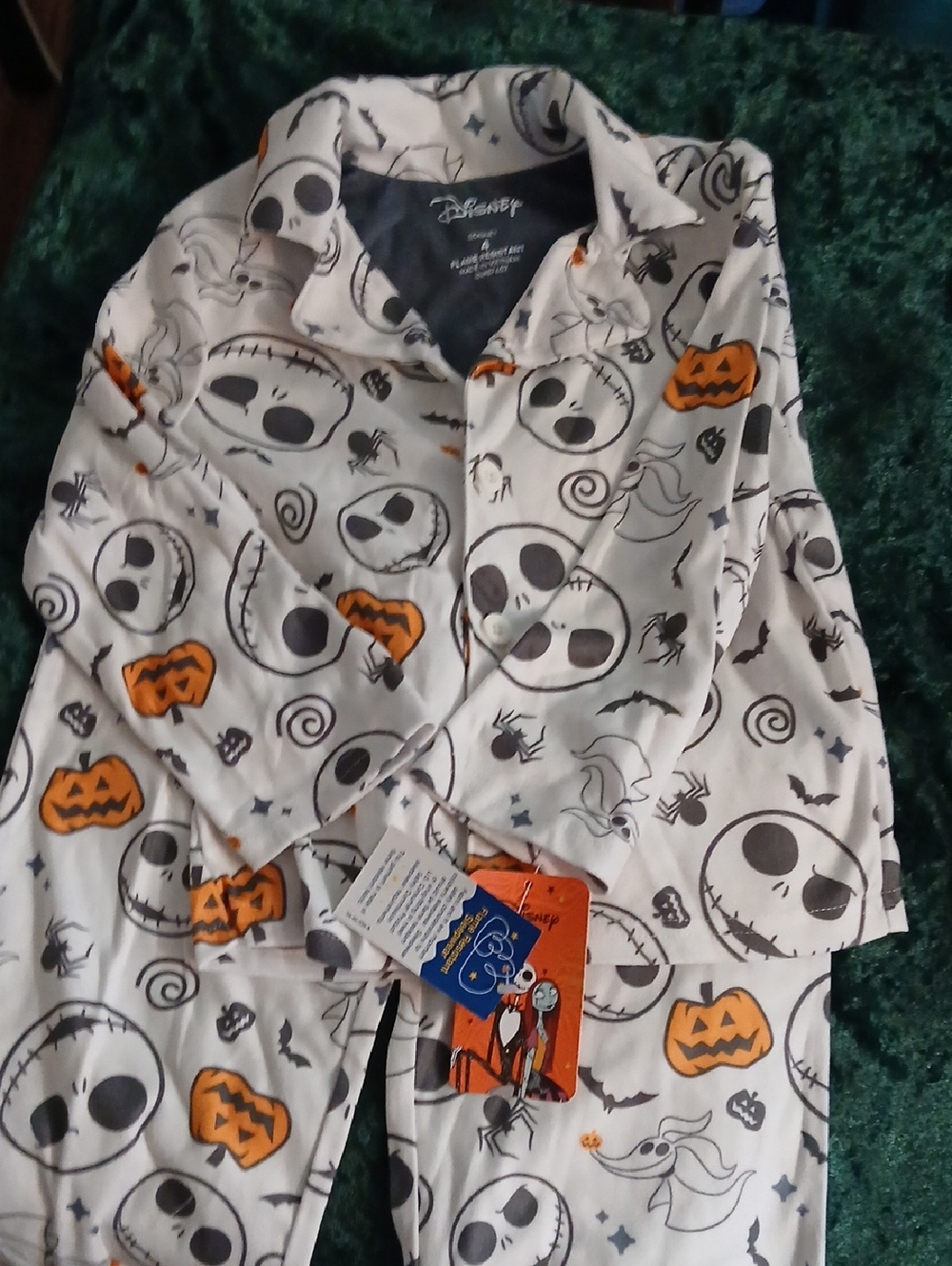 Disney Black and White Jack Skellington Print Pajama 2pc
